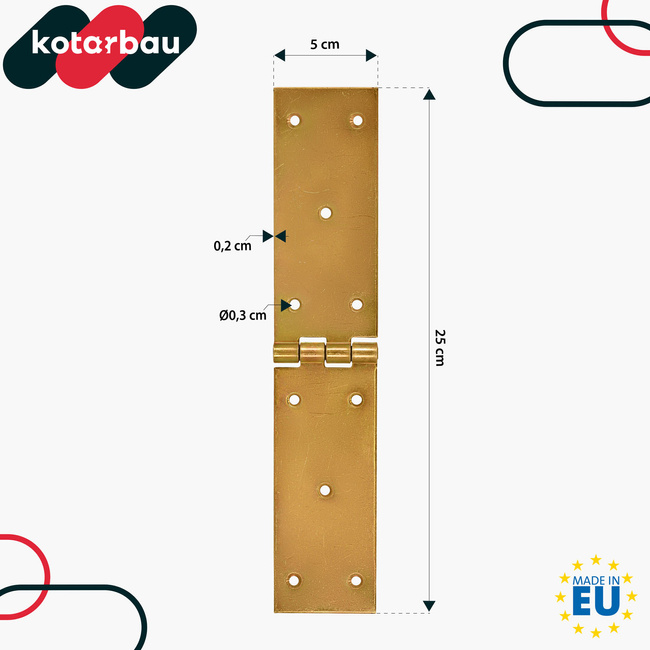 Zawias pasowy splatany do skrzyń szafek mebli 250x50 mm zestaw 10 szt.