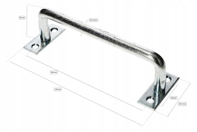 Antaba 160x12 mm uchwyt pochwyt ocynkowany 2 szt.