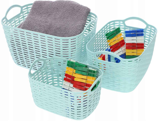 Ażurowy koszyk 290 mm plastikowy pojemnik organizer