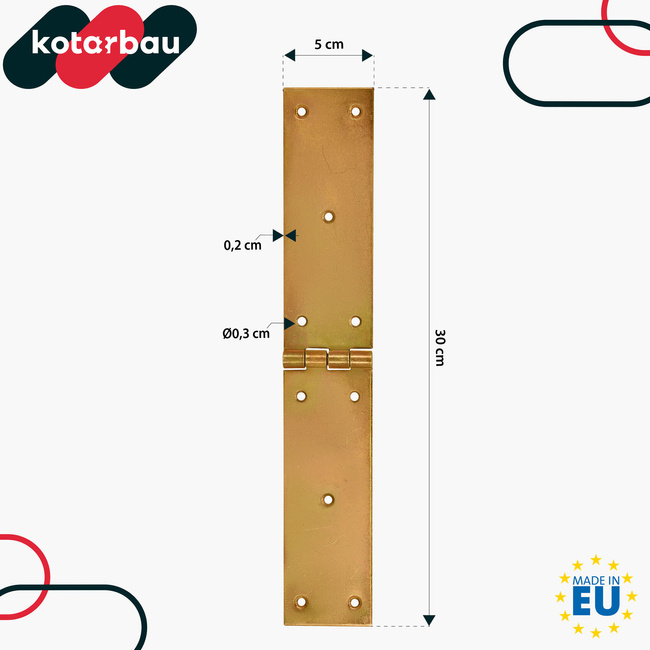 Zawias pasowy splatany do skrzyń szafek mebli 300x50 mm