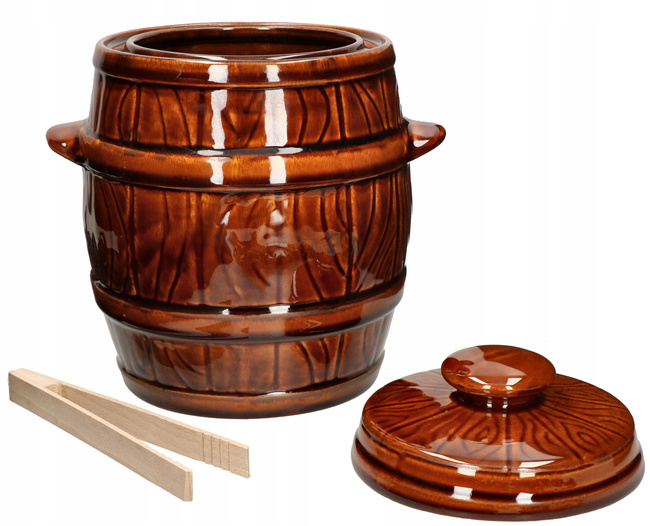 Beczka kamionkowa z kołnierzem 3,5l do kiszenia