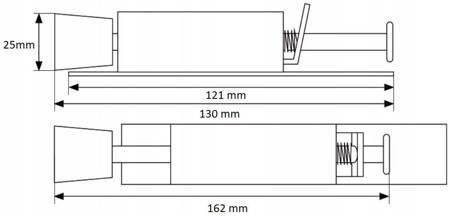 podnóżka balkonowa podpórka stopka szara 130 mm